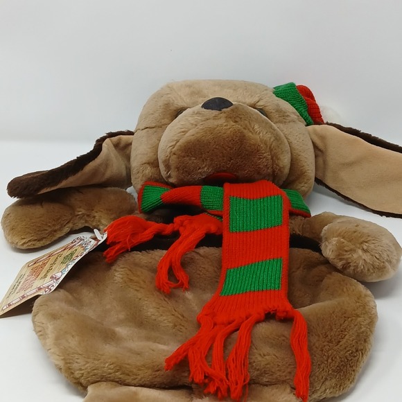 Rennoc Santas Best 3D Brown Dog Christmas Stocking 20" With Pockets - Picture 7 of 14